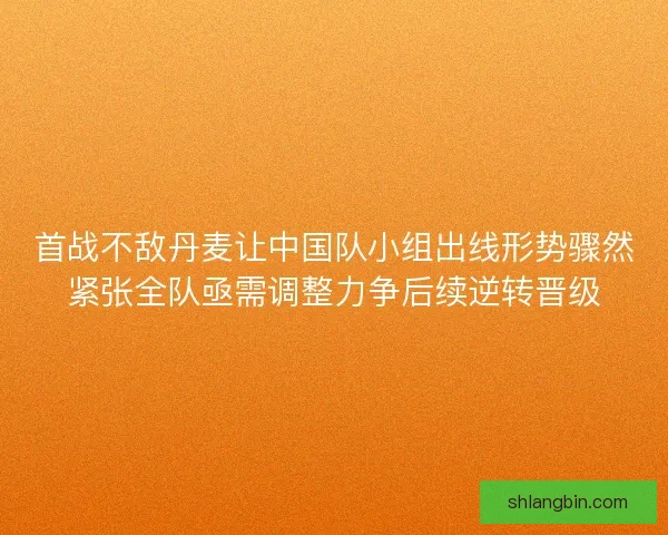 首战不敌丹麦让中国队小组出线形势骤然紧张全队亟需调整力争后续逆转晋级